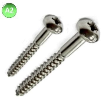 A2 Stainless Wood Screws Round Head Pozi.