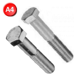 A4 Stainless Hex Head Bolts.