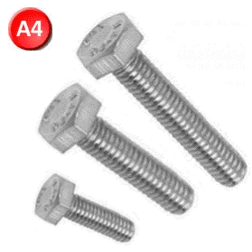 A4 Stainless Hex Head Set Screws.