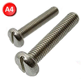 A4 Stainless Machine Screws Pan Head Slotted.