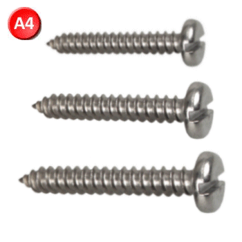 A4 Stainless Self Tapping Screws Pan Head Slotted.