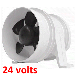 Attwood Inline Bilge Blower 4 Inch Compact 24v.