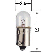 BA9S Miniature Bayonet Bulb 12 Volt  4 Watts