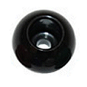 Black 17mm Diameter Rope Stop Ball, Parrel Bead.