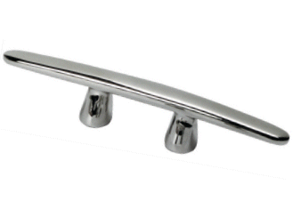 150mm Boat Deck Cleat, Curved Horns. Stainless.