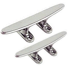 Boat Deck Cleats. Wide Horn. Stainless.