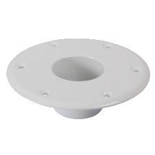 Boats Replacement Pedestal Base. White Alloy