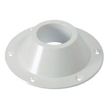 Boats Replacement Pedestal Socket. White Alloy