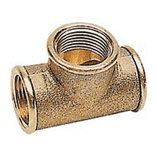 Brass BSP Pipe Fittings. Tee Joints.