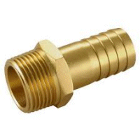 38mm Brass Hose Tail Adaptor to 1.1/2 BSP Male.