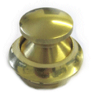 Polished Brass Cabinet Door Flush Knob.16-19mm