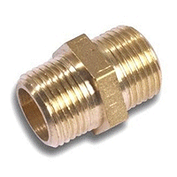 1.1/4 BSP Threaded Hexagon Nipple Brass.