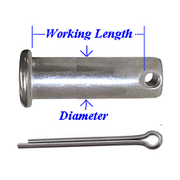 4mm x 9mm Clevis Pin. A4 316 Stainless Steel.