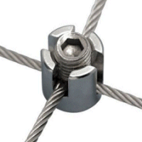 3mm Cross Over Wire Rope Clamp. Stainless.