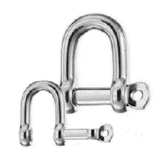 D Shackles Semi Captive Pin Stainless.