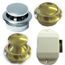 Flush Knobs and Latches. Brass or Chrome.