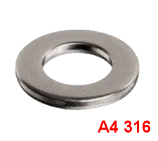 M18 x 34 x 3.0mm Form A Flat Washer. A4 Stainless.