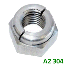 M6 Heat Resistant Lock Nut, Aerotight A2 Stainless.