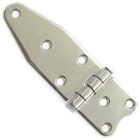 Hinge, Surface Mount Stainless. 126 x 40mm