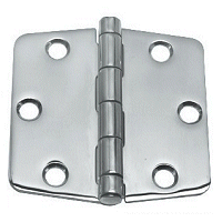 Hinge, Surface Mount Stainless 74 x 75mm.
