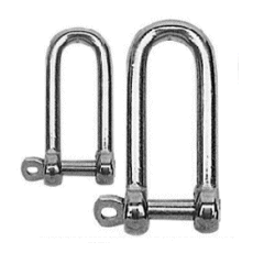 Long D Shackles 316 Stainless.