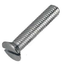 M6 x 90mm Machine Screw Csk Slotted. A2 Stainless.