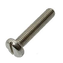 M2.5 x 12mm Machine Screw Pan Head Slotted. A2 Stainless
