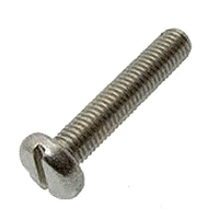 M4 x 50mm Machine Screw Pan Head Slotted. A4 Stainless Steel.