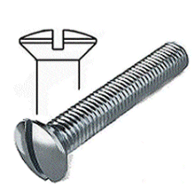 M6 x 35mm Machine Screw Raised Slotted A4 Stainless Steel.