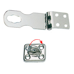 Hasp and Staple 304 Stainless. Twist Staple. 70mm.
