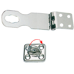 Hasp and Staple 304 Stainless. Twist Staple. 96mm.