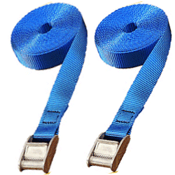 A Pair of Blue Strap with Sprung Buckle