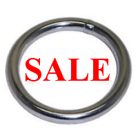 Discounted 6 X 62mm Round Ring in A2 304 Stainless.