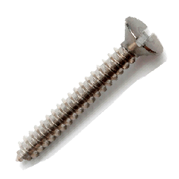 No.14 x 1.1/2 Self Tapping Screw Csk Slotted A2 Stainless Sreel