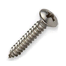 No.8 x 1.1/4 Self Tapping Screw Raised Pozi. A4 Stainless.