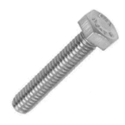 M8 x 35mm Set Screw Hex Head A2 Stainless.