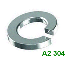 M18 Spring Lock Washers A2 Stainless.