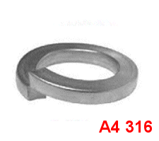 M4 Spring Lock Washers A4 Stainless.