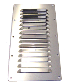Stainless Air Vent Grille Cover. 232mm x 127mm.