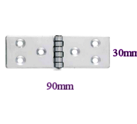 30 x 90mm Hinge A2 304 Stainless Steel.