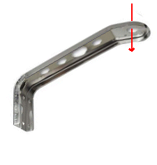 Glomex Stainless Stand-Off Masthead Aerial Arm.