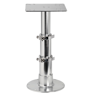 Table Pedestal Leg. Gas Lift Assisted SS Clamps.