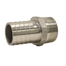 Male Hose Tail Adaptor 1.1/4 to 39mm, 316 Stainless.