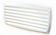 White Louvre Air Vent. Size 201 x 101mm.