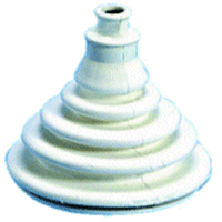 White Rubber Cable Bellows Boot. 74mm Dia.