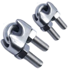 Wire Rope Grips, Clamp. Stainless.