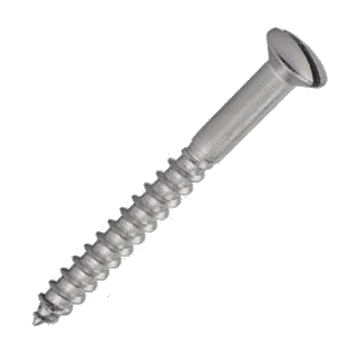 No.10 x 3 Wood Screw Raised Slotted A2 Stainless