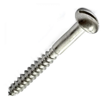 No.6 x 1/2 Wood Screw Round Head Slotted A2 Stainless.
