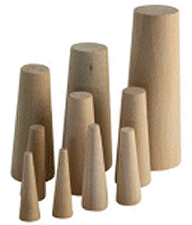 Set of 10 Conical Emergency Wooden Plugs, Bungs.